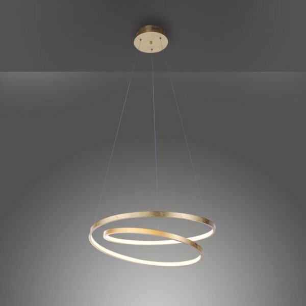 Suspension LED en feuille dor L:55 cm 4000 lm dimmable