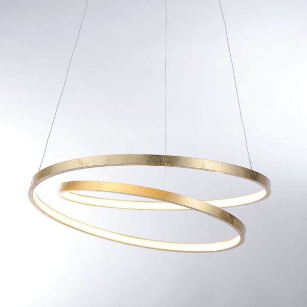 Suspension LED en feuille dor L:55 cm 4000 lm dimmable