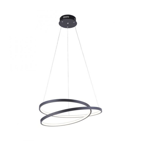 Suspension LED Noir L:55 cm 4000 lm dimmable