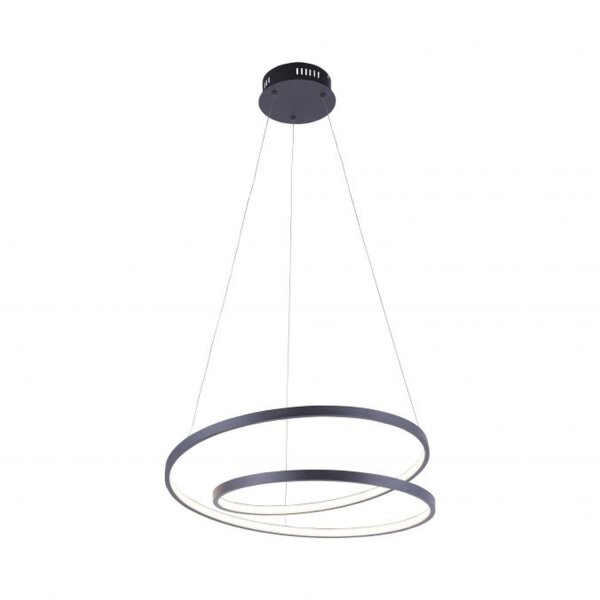 Suspension LED Noir L:55 cm 4000 lm dimmable