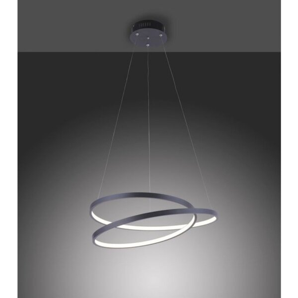 Suspension LED Noir L:55 cm 4000 lm dimmable