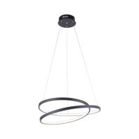 Suspension LED Noir L:55 cm 4000 lm dimmable