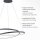 Suspension LED Noir L:55 cm 4000 lm dimmable