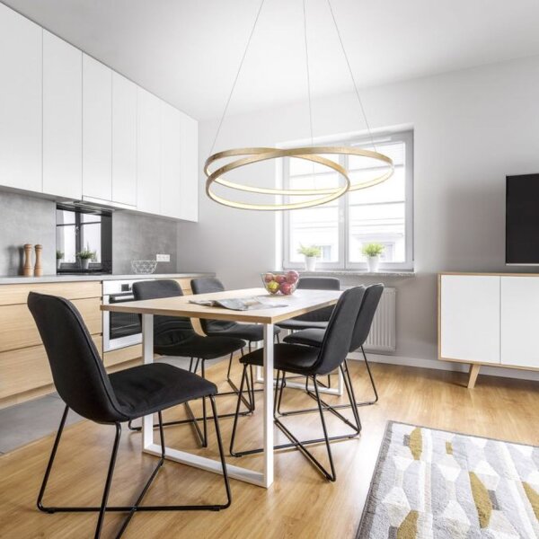 Suspension LED en feuille dor L:72 cm 3000 K dimmable