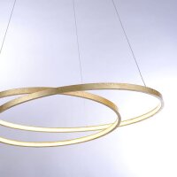 Suspension LED en feuille dor L:72 cm 3000 K dimmable