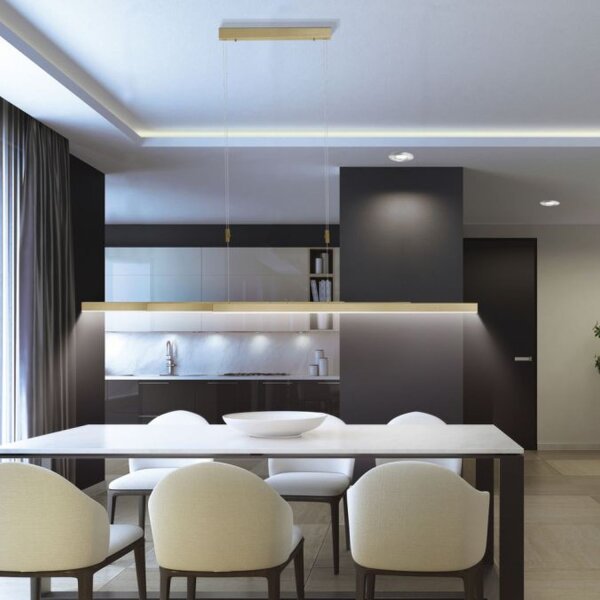 Suspension LED ajustable Touch 4680 lm en laiton