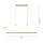 Suspension LED ajustable Touch 4680 lm en laiton