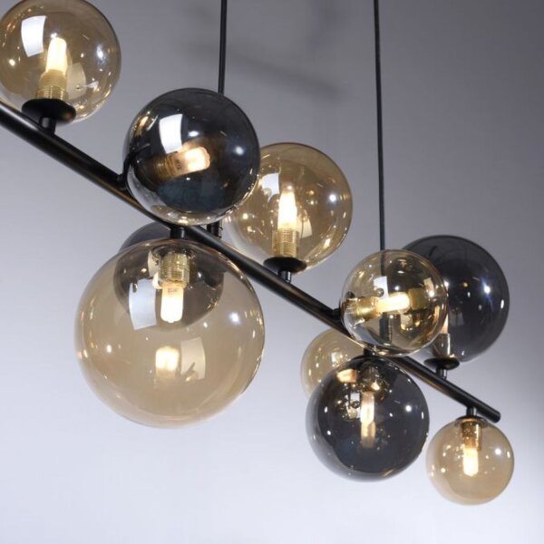 Lampe à suspendre gris fumée ambre G9 3000 lm verre 10-flmg