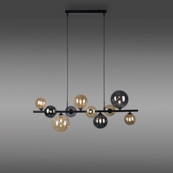 Lampe à suspendre gris fumée ambre G9 3000 lm verre 10-flmg