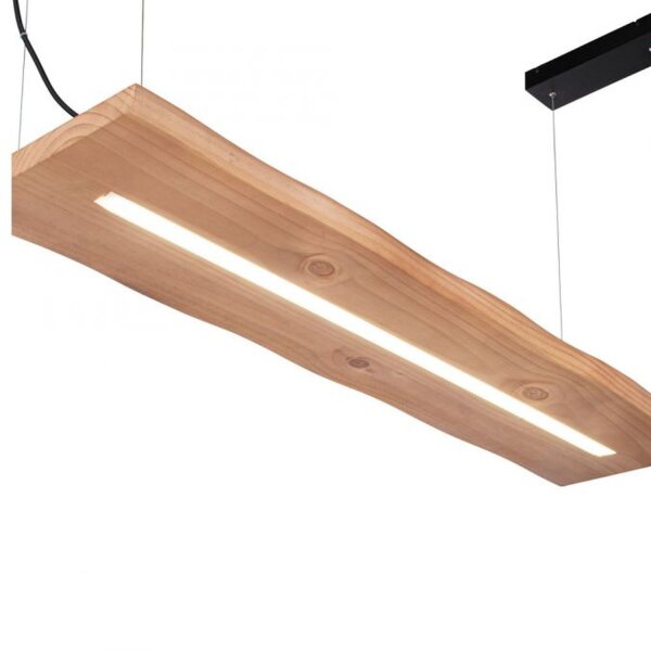 LED Suspension Bois Télécommande L:120 cm dimmable