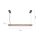 LED Suspension Bois Télécommande L:120 cm dimmable