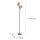 Grand lampadaire en métal brun rouille or 181,2 cm G9 6-flmg