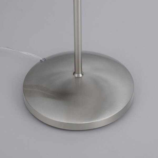 Lampadaire réglable en argent variateur verre 163 cm