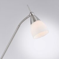 Lampadaire réglable en argent variateur verre 163 cm
