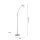 Lampadaire réglable en argent variateur verre 163 cm