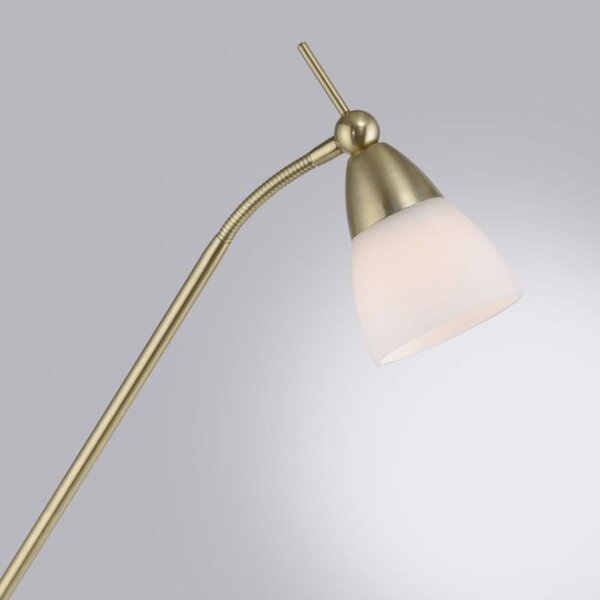 Lampadaire réglable en laiton variateur verre 163 cm