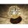 Lampe de table rustique métal brun rouille or 12,5 cm G9