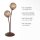 Lampe de table rustique en métal brun rouille or 52 cm 2-flmg