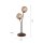 Lampe de table rustique en métal brun rouille or 52 cm 2-flmg