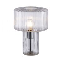 Lampe de table décorative verre strié E27...