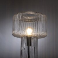 Lampe de table décorative verre strié E27...