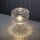 Lampe de table décorative verre strié E27 35 cm champignon rond