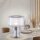 Lampe de table décorative verre strié E27 35 cm champignon rond