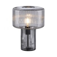 Lampe de table décorative verre fumé E27 35...