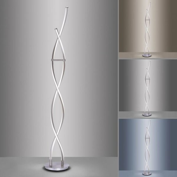 Lampadaire LED Wellen en acier dimmable 53 W 140 cm