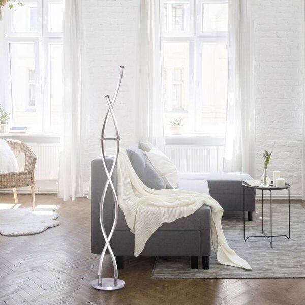 Lampadaire LED Wellen en acier dimmable 53 W 140 cm