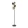 Lampadaire gris fumée ambre verre 155 cm G9 2100 lm
