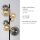 Lampadaire gris fumée ambre verre 155 cm G9 2100 lm