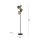 Lampadaire gris fumée ambre verre 155 cm G9 2100 lm
