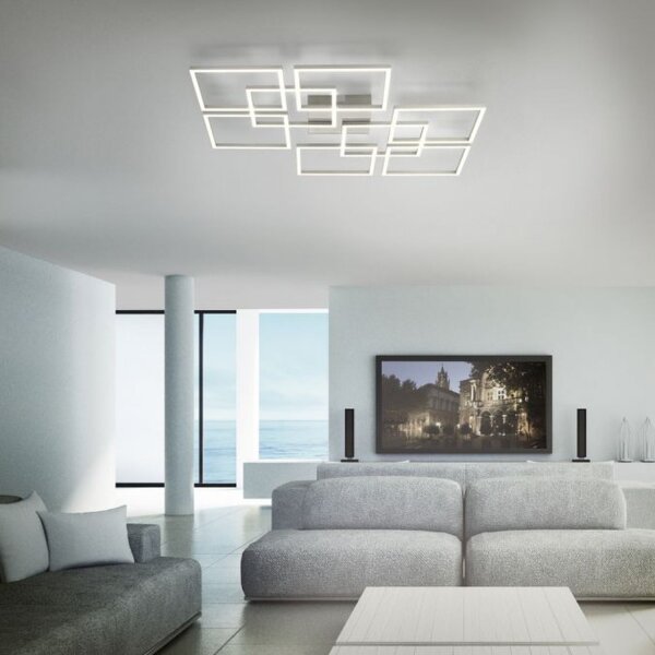 Plafonnier LED à changement de température de couleur 58 W en acier