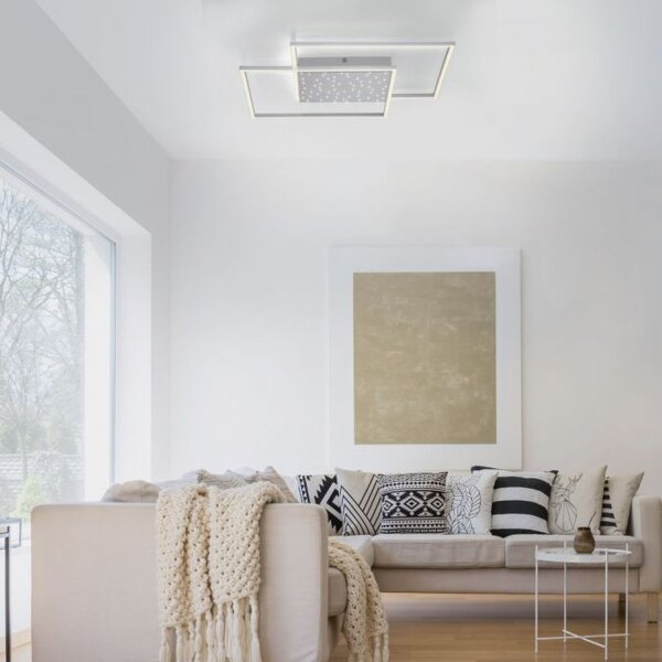 Plafonnier LED avec ciel de nuit en acier 49 W dimmable