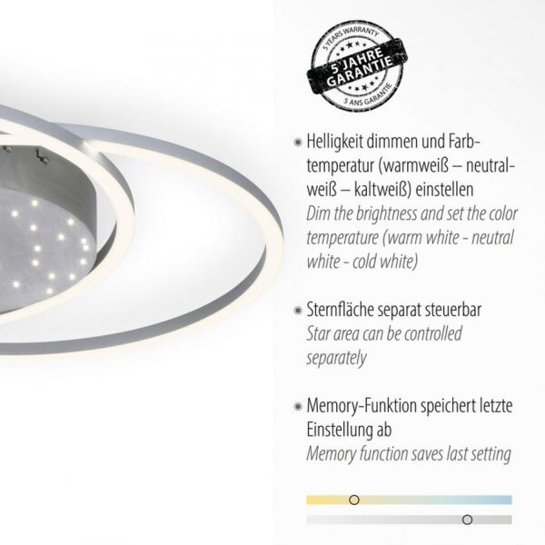Plafonnier LED Ciel étoilé en acier 40 W dimmable
