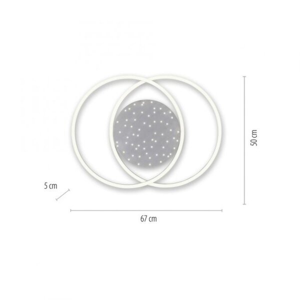 Plafonnier LED Ciel étoilé en acier 40 W dimmable