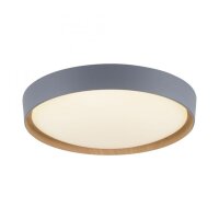Lampe de plafonnier LED Bois Métal Gris Ø51...
