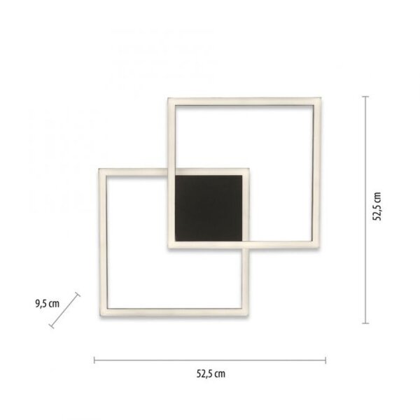 Lampe de plafonnier LED noir métal 53,5 cm 5000 lm dimmable