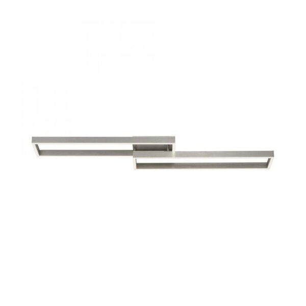 Lampe de plafonnier LED argent élégante Télécommande à intensité variable