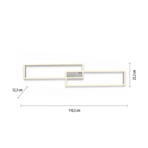 Lampe de plafonnier LED argent élégante Télécommande à intensité variable