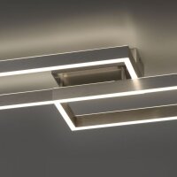 Lampe de plafonnier LED argent élégante...