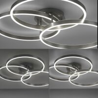 Lampe de plafonnier LED Anneaux...