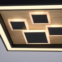 Plafonnier LED Bois Noir Interrupteur de série...