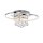 Lampe de plafonnier LED avec pendentif de cristal en chrome blanc chaud