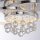 Lampe de plafonnier LED avec pendentif de cristal en chrome blanc chaud