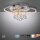 Lampe de plafonnier LED avec pendentif de cristal en chrome blanc chaud