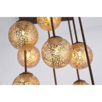 Lampe de plafonnier rustique métal G9 9 flammes...