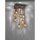 Lampe de plafonnier rustique métal G9 9 flammes boules or