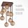 Lampe de plafonnier rustique métal G9 9 flammes boules or